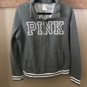 PINK 1/4 zip Sweatshirt